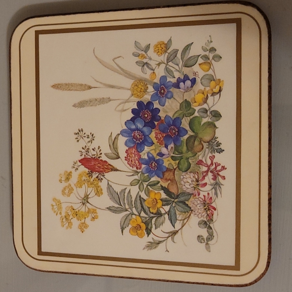 Vintage Set of 6 Pimpernel Flower Coasters - Picture 7 of 16